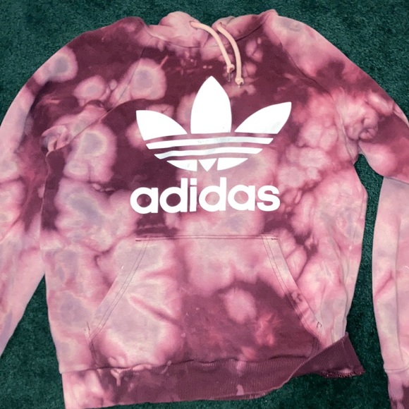 BLEACH DYE ADIDAS HOODIE - Picture 1 of 1